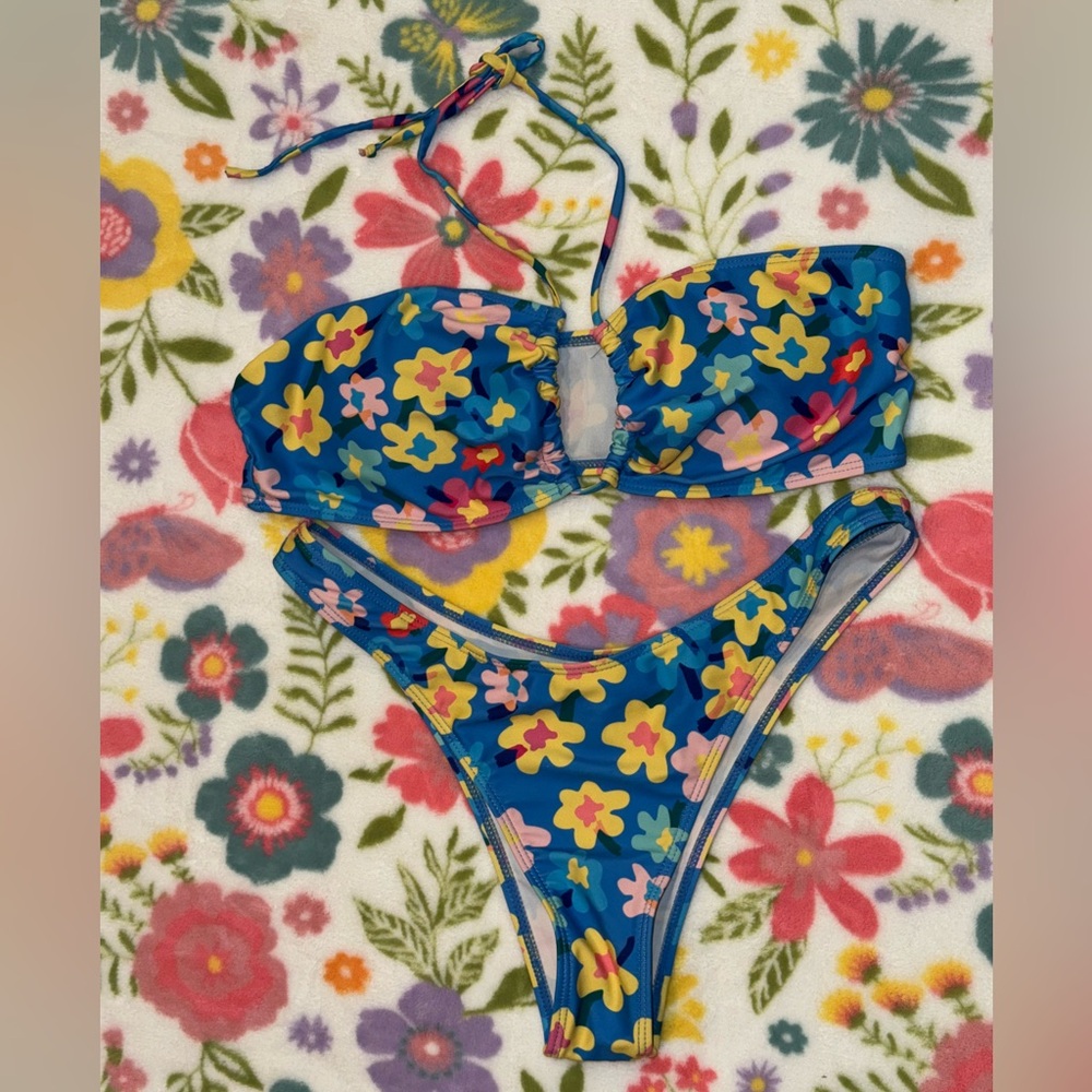 SHEIN Floral Kids Swim Set